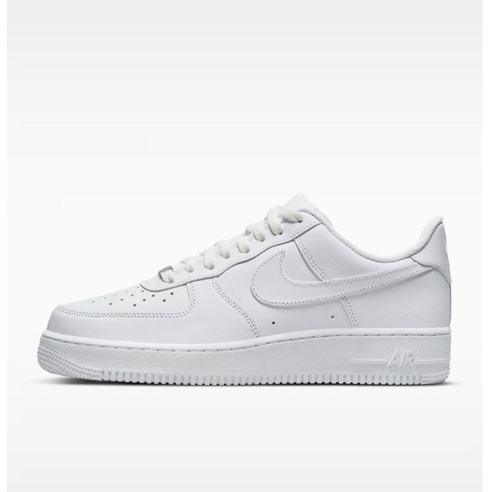 NIKE Men's Air Force 1 '07 Shoes Size 9.5 In White/White